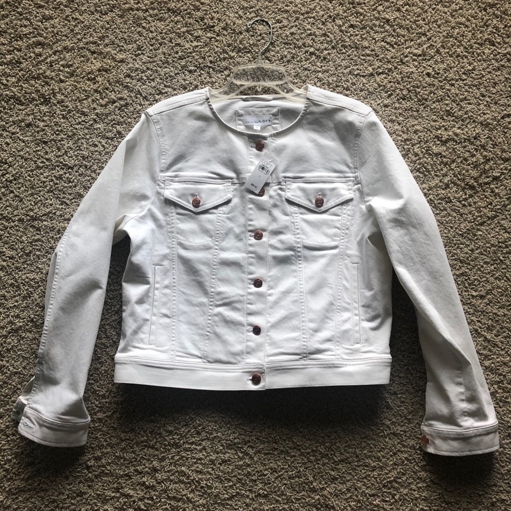 White jean jacket